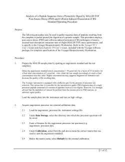 MALDI-TOF PSD SOP
