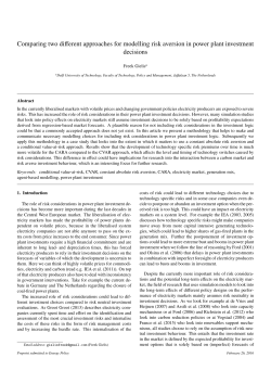 Comparing two different approaches for modelling risk aversion in
