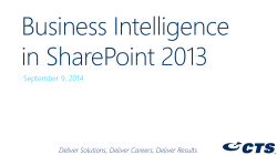 Self-Service BI in SharePoint 2013