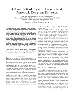 Software Defined Cognitive Radio Network Framework: Design and