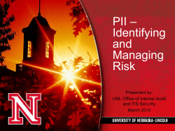 PII-Identifying and Managing Risk1