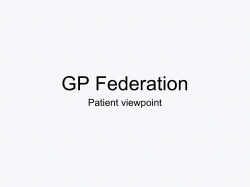 GP Federation - Regal Chambers Surgery