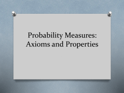 Probability Measures: Axioms and Properties