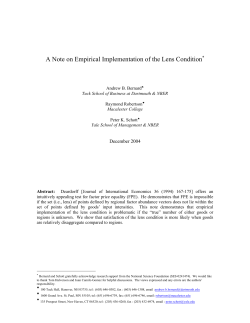 A Note on Empirical Implementation of the Lens Condition