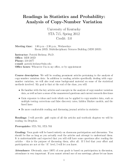 Readings in Statistics and Probability: Analysis of Copy