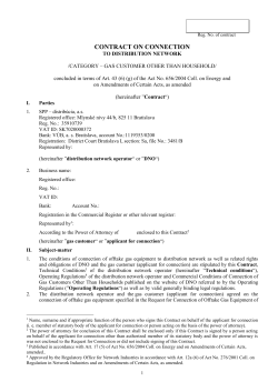 Contract on Connection to the Distribution Network