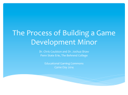 The Process of Building a Game Development Minor