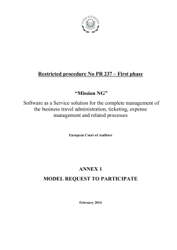 Annex 1: Model request to participate