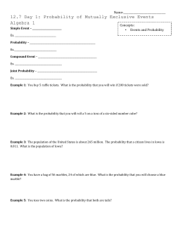 Probability of Mutually Exclusive Events