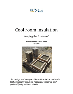 Cool room insulation - UC Davis D-Lab