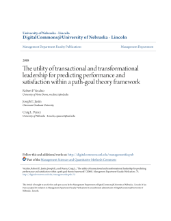 The utility of transactional and transformational leadership for