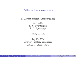 Paths in Euclidean space