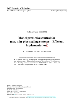 Model predictive control for max-min-plus