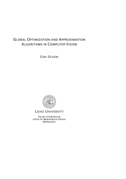 global optimization and approximation algorithms in computer vision