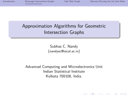 Geometric Intersection Graphs
