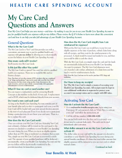 My Care Card Questions and Answers