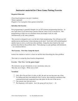 Chess Game Pairing Exercise Instructor
