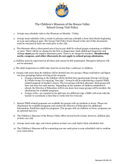 The Children`s Museum of the Brazos Valley School Group Visit