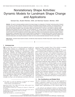 Nonstationary Shape Activities: Dynamic Models for Landmark