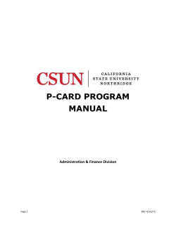 p-card program manual - California State University, Northridge
