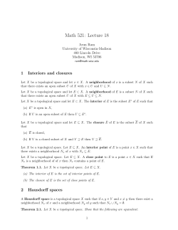 Math 521: Lecture 18