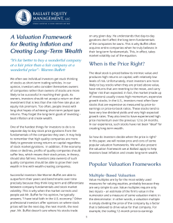 A Valuation Framework for Beating Inflation and Creating Long
