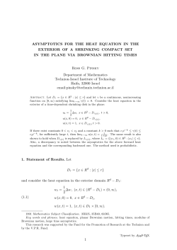 Asymptotics for the heat equation in the exterior of a