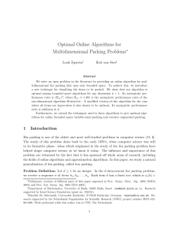 Optimal Online Algorithms for Multidimensional Packing Problems&lowast;