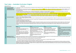 Year 5 plan * Australian Curriculum: English