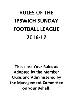 rules of the ipswich sunday football league 2016-17