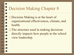 Decision Making Chapter 8