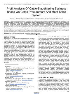 Profit Analysis Of Cattle-Slaughtering Business Based On Cattle