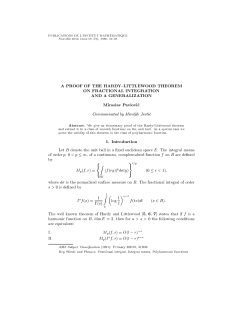 A Proof of the Hardy-Littlewood Theorem on Fractional Integration