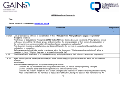 Comments on Mastitis Guidelines - College of Occupational Therapists
