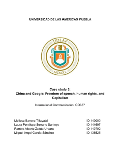 China and Google: Freedom of speech, human rights, and