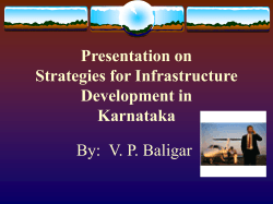 Strategies for Infrastructure Development in Karnataka