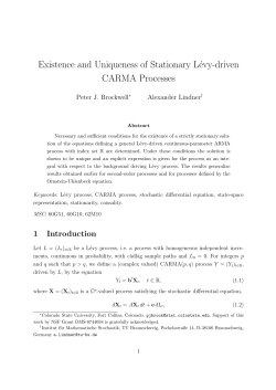 Existence and Uniqueness of Stationary L&eacute;vy