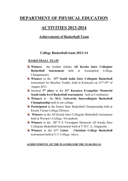 Activities 2013-14 - St. Xavier`s College for Women