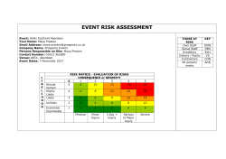 event risk assessment - Aberdeen