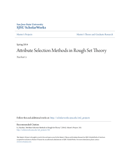 Attribute Selection Methods in Rough Set Theory