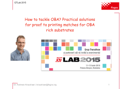 How to tackle OBA? Practical solutions for proof to printing matches