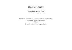 Introduction to Cyclic Codes