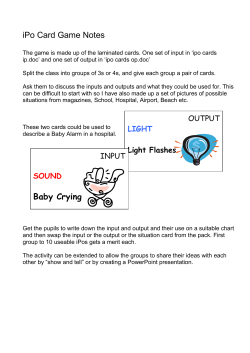 iPo Card Game Notes