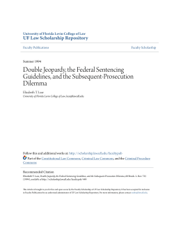 Double Jeopardy, the Federal Sentencing Guidelines