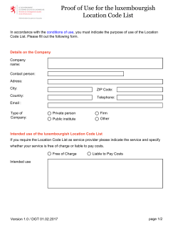 Proof of Use for the luxembourgish Location Code List