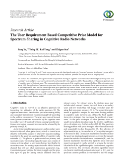 The User Requirement Based Competitive Price Model for Spectrum