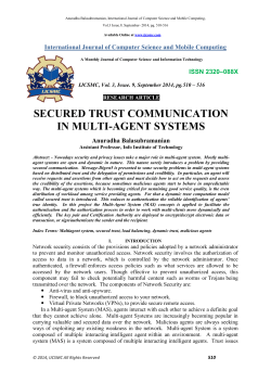 secured trust communication in multi-agent systems