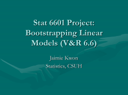 Stat 6601 Project: Bootstrapping Linear Models