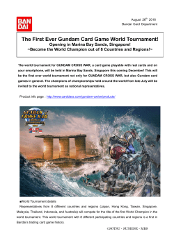 The First Ever Gundam Card Game World Tournament!