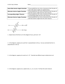 G-CO.9: Day 15 Notes